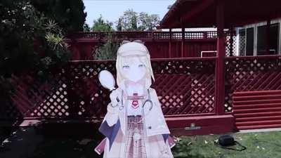 My Amelia cutout felt lonely, so I got her company and reenacted one of my favorite AmeSame clips!