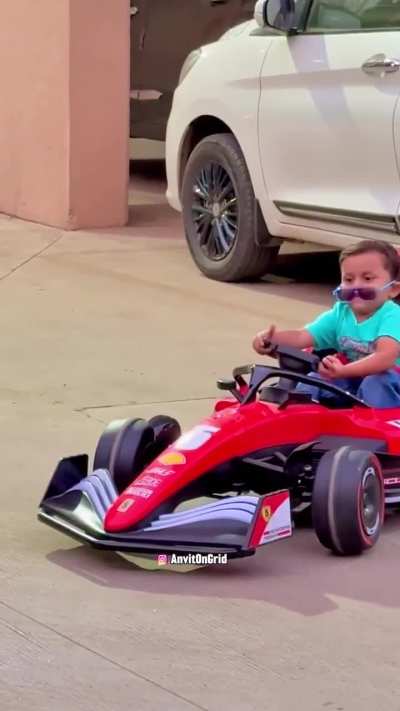 Kid on bicycle still wins due to strategy (not OC)