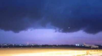 Windshear on a departure of a ATR at PPB airport in Brazil.