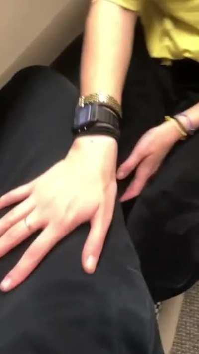 College girl during class