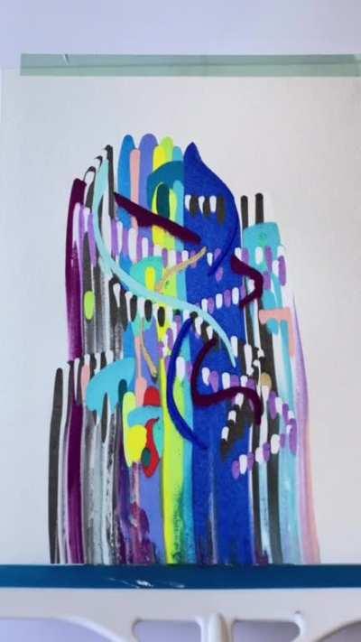 Painting with a squeegee