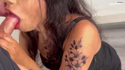 My lips wrap around your cock, taking you deeper with every stroke