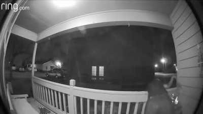 The idiot gets knocked out by the door