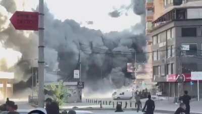 Airstrike Levels a Building in Chyah, Beirut