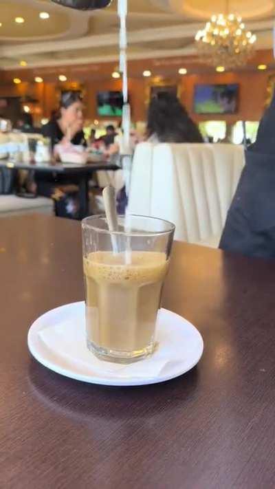 Creating a latte art