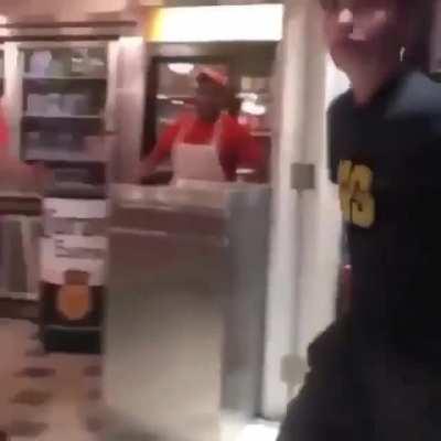 Weak teen tries picking a fight