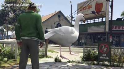 Horrible Goose Roasts Franklin from GTA V