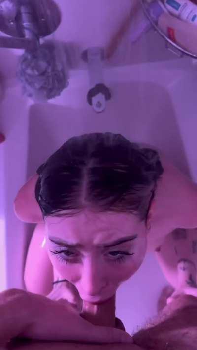 you don’t want a girl that sucks cock… you want a girl that worships it