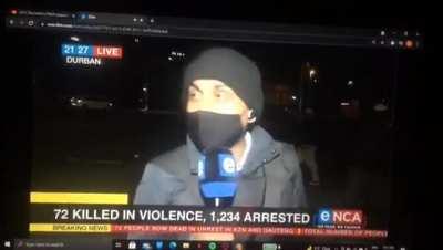 Gunshots at a roadblock.