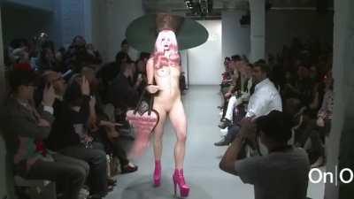 Fashion model going all out