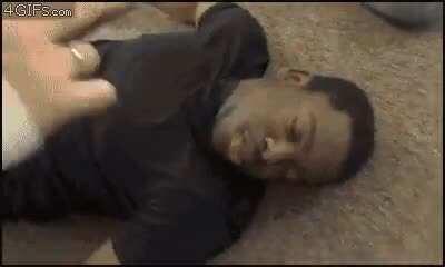 Tickled till he passes out