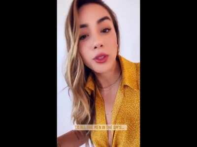 Chloe's response to all the men messaging her on IG to stay out of politics and to just show her boobs 😂