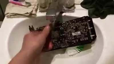 I washed the evil away from my son's satan worshiping device. It worked! He no longer plays video g#mes!!!