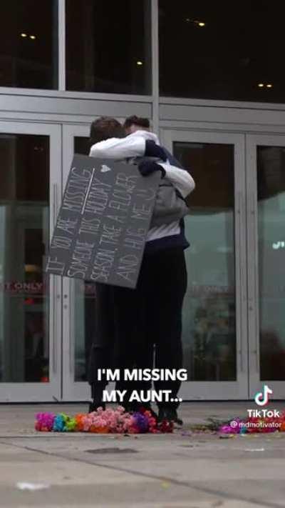 The power of love. When a hug can mean so much more to someone.