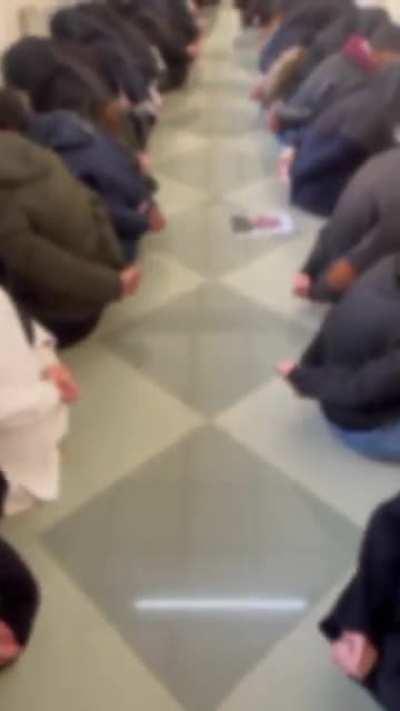 University students in Tehran sat with tied hands to protest the arrest of their classmates chanting arrested students must be released