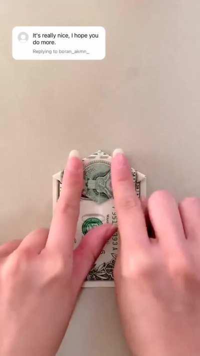 How to fold an origami dollar diamond