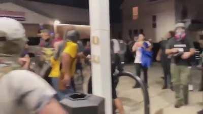 The 2 men killed in Kenosha were involved in a heated discussion at gas station shortly before the shooting - both of them can be seen @15 seconds