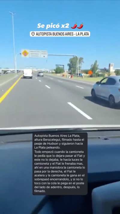 Furia al volante en la AU Buenos Aires-La Plata
