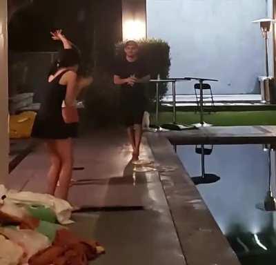 Lilypichu in the pool