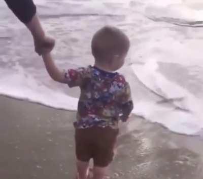 Just a kid at the beach