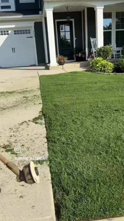 Cutting grass perfectly
