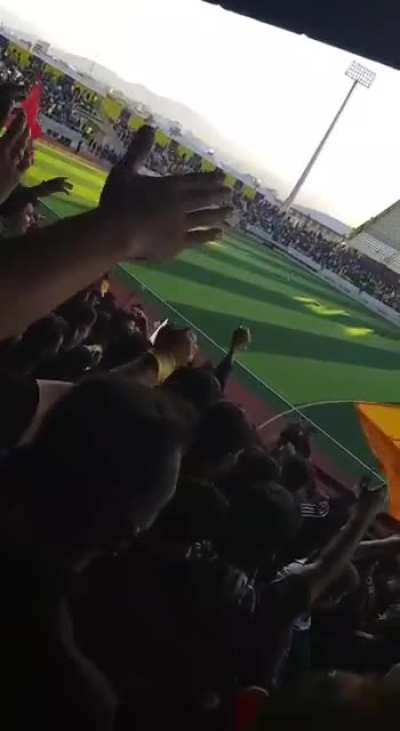 Today at Urmia Stadium, West Azerbaijan province(iran/South Azerbaijan), people sang 