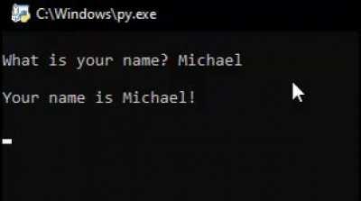 This program shows your name if you type your name in