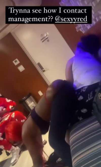 She throwing that shot