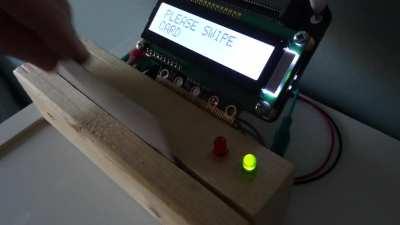 I built the swipe card task in real life (and it's just as difficult as in the game!)