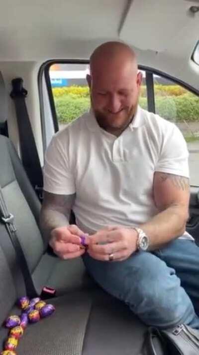 dudes looking for golden chocolate eggs