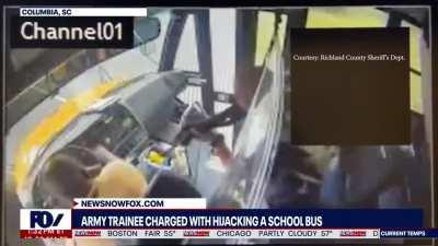 Army trainee hijacks school bus full of children