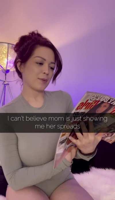 [M/S] Mom Shows Me Her Old Playboy Centerfolds