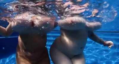 Terri Jane and Dors Feline go for a swim