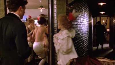Chaplin (1992), PG-13, Moira Kelly and Diane Lane (boobs) and multiple uncredited topless women in changing room (boobs)