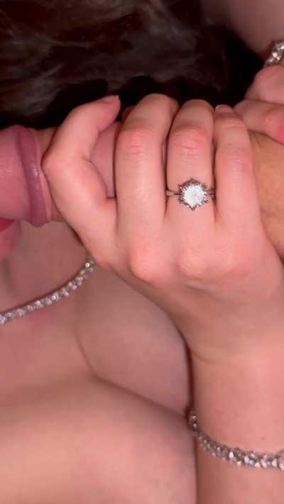 Nothing I love more than pairing my trilogy ring with one of my fav bulls cock lol.. the two just go together so well. I love wearing jewelry that my husband bought me while he watches me suck someone else’s cock.. its like a double-cucking 