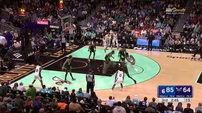 [Highlight] Joel Embiid gets the crazy and-one against the Hornets