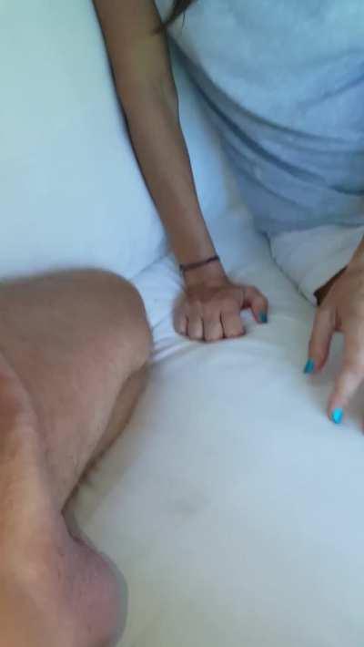 risky outdoor blowjob