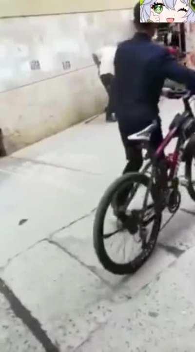 One man kicks another man against a wall in China