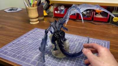 Well I never thought that I could make something this detailed! [Mars 2 Pro & Siraya Tech Smoky Black Resin - Dark Dragon by Lord of the Print]