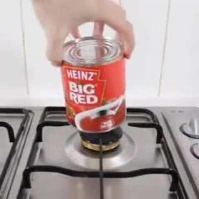 Watch how to open a can without a can opener