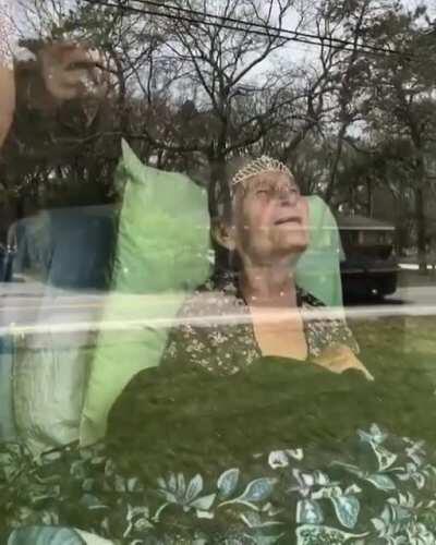 For 40 years, Adele cooked thanksgiving dinner for troopers at the Hampton Bays/Riverhead barracks. Sitting by her window wearing her tiara for her 91st birthday, Adele was overwhelmed to see that they all showed up for her to celebrate.