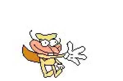 What is he slapping?