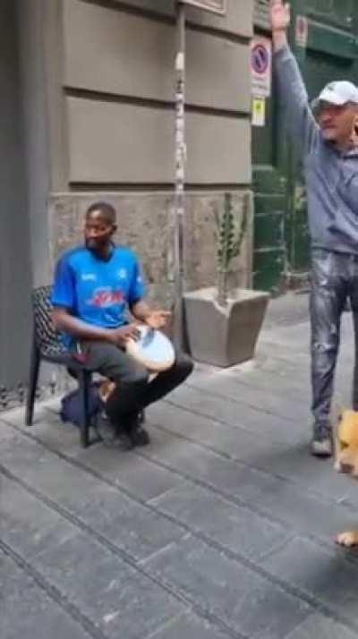To play the drum