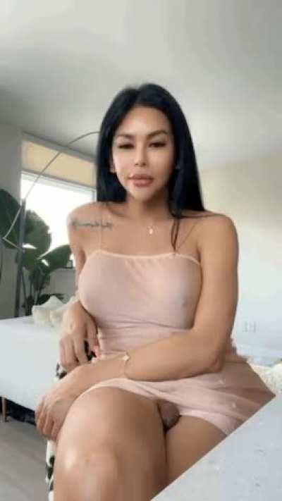 Help, my cock keeps falling out under my dress..