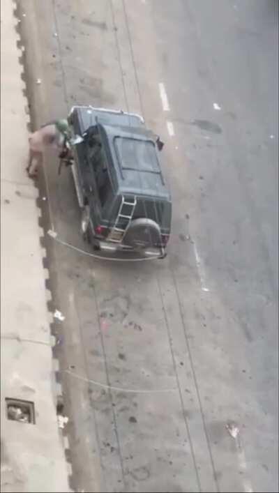Vendor selling used masks