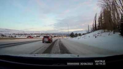 Don't take a 20mph corner at 45 in the winter.