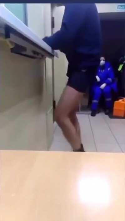 At the police station