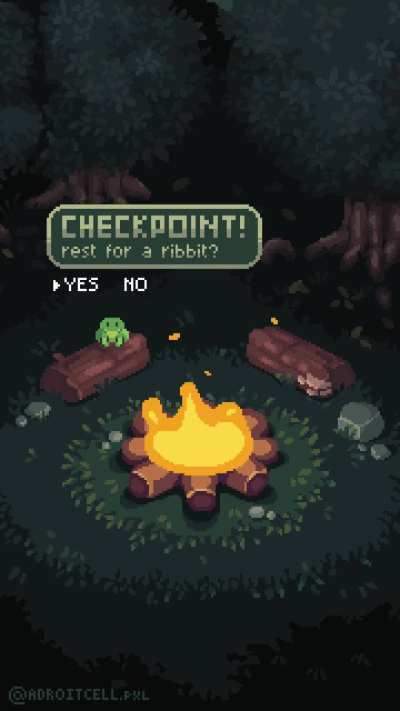 A Frog Campfire Checkpoint 🐸✨