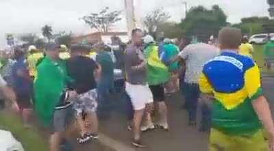 Driver runs over Bolsonaro protesters in Brazil
