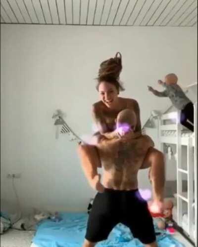 The slow mo makes it even funnier